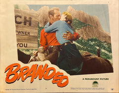 Alan Ladd, Mona Freeman, Charles Bickford "Branded" original Lobby Card