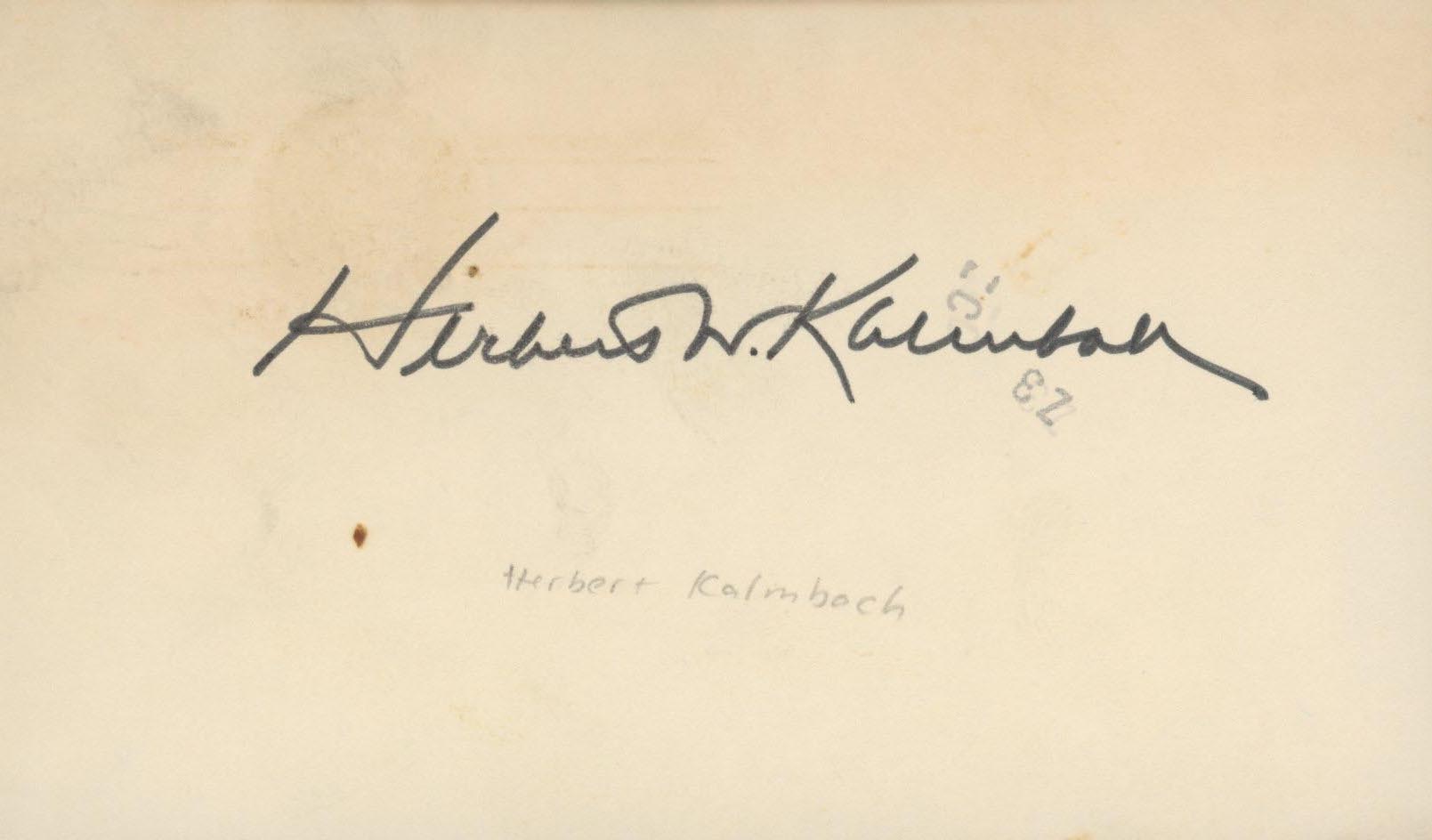 President Nixons  Attorney Herbert Kalmboch signature cut