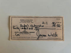 Jessica Walter signed check