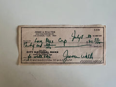 Jessica Walter signed check