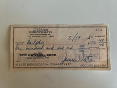 Jessica Walter signed check