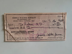 Jessica Walter signed check