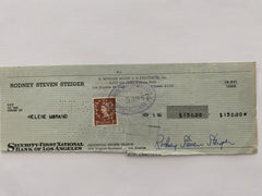 Rod Steiger signed check