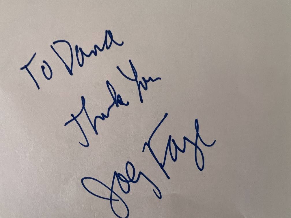 Actor Joey Faya autograph