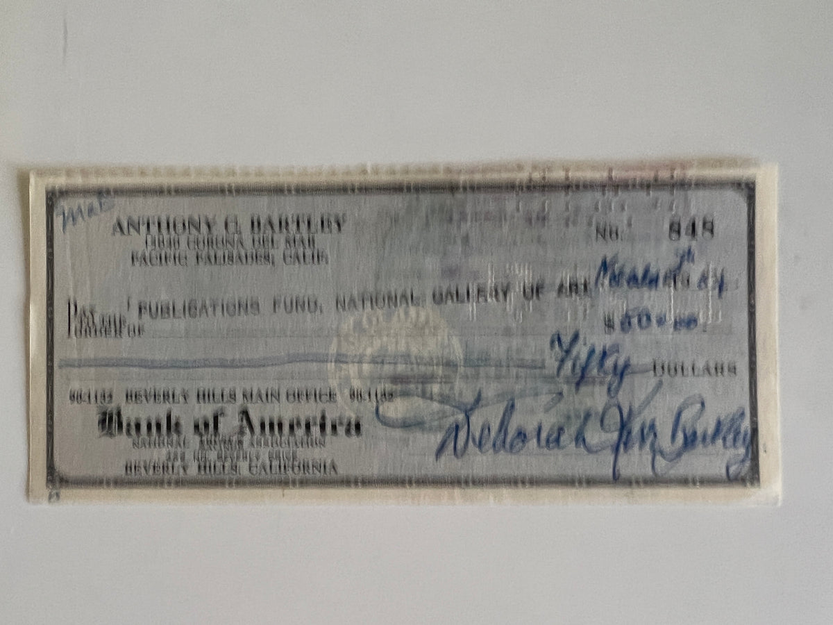Deborah Kerr signed check