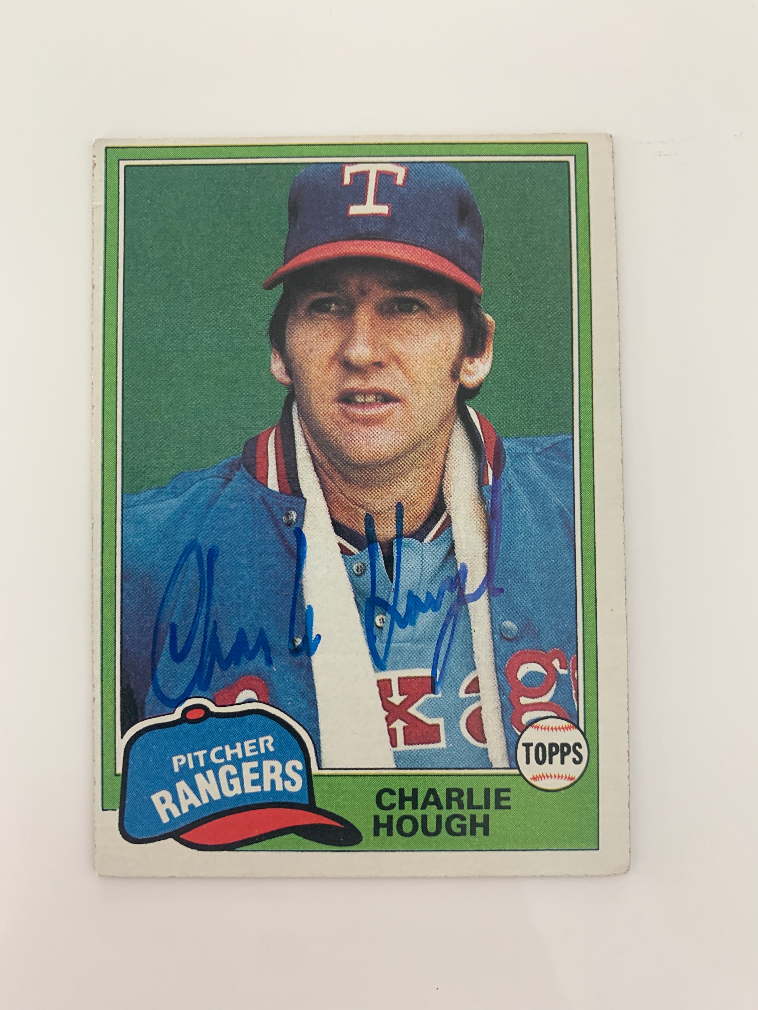 Charlie Hough signed baseball card - Sports card