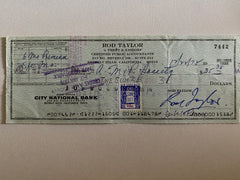 Rod Taylor signed check
