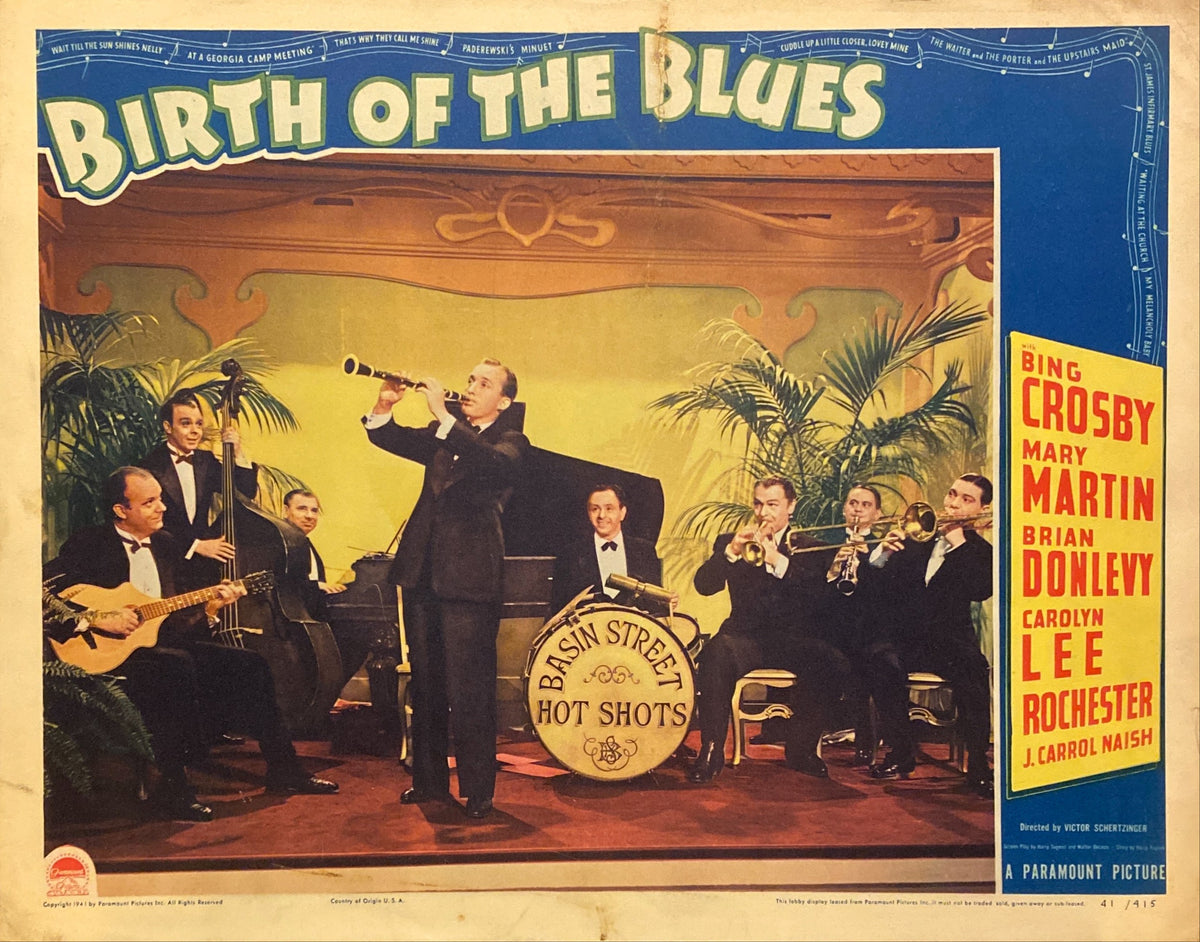 Bing Crosby, Mary Martin, and Brian Donlevy "Birth of the Blues" original Lobby Card