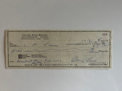 Gloria Pall signed check