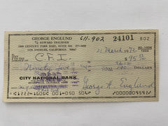 George Englund signed check