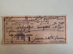 Jessica Walter signed check