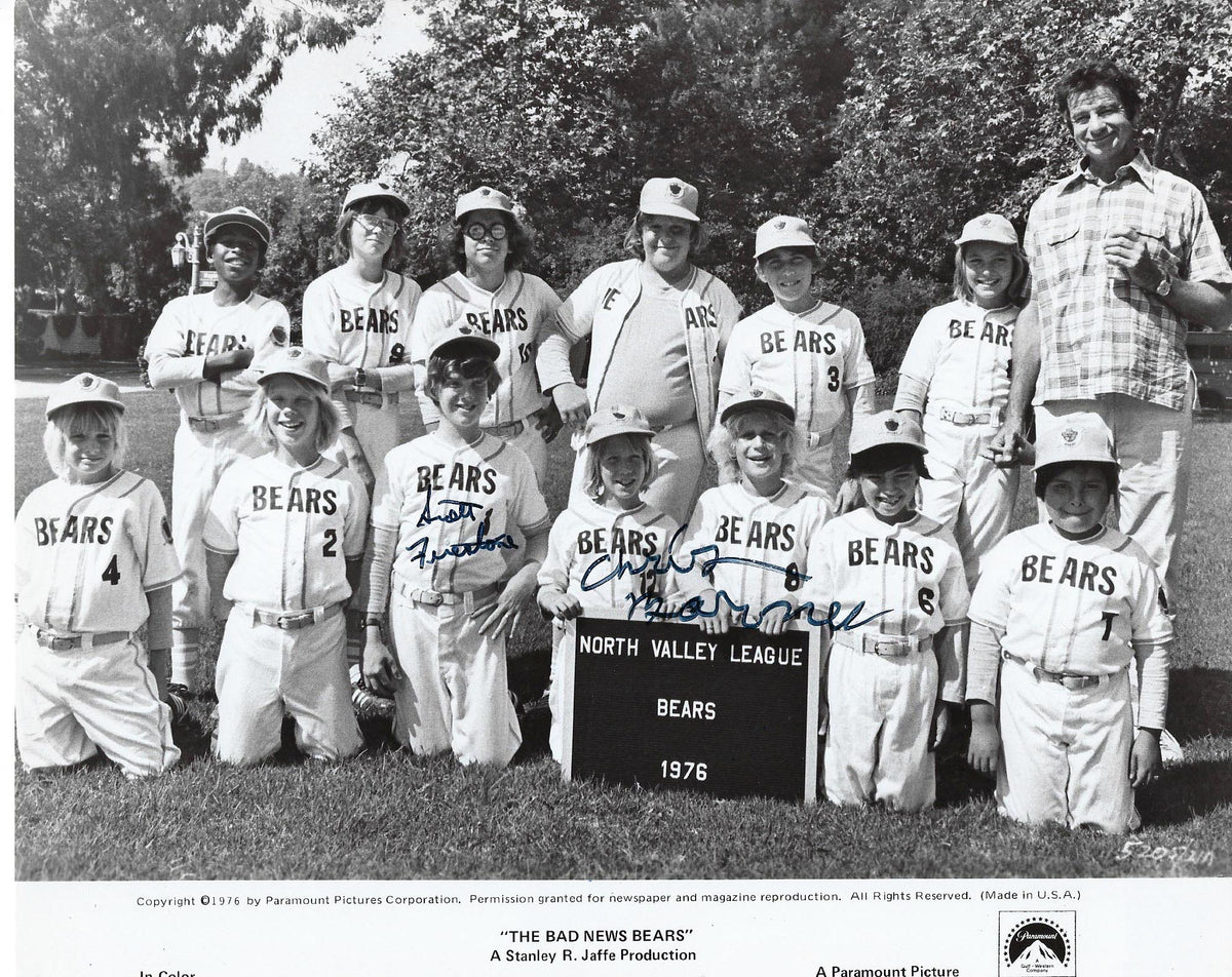 The Bad News Bears Chris Barnes signed movie photo