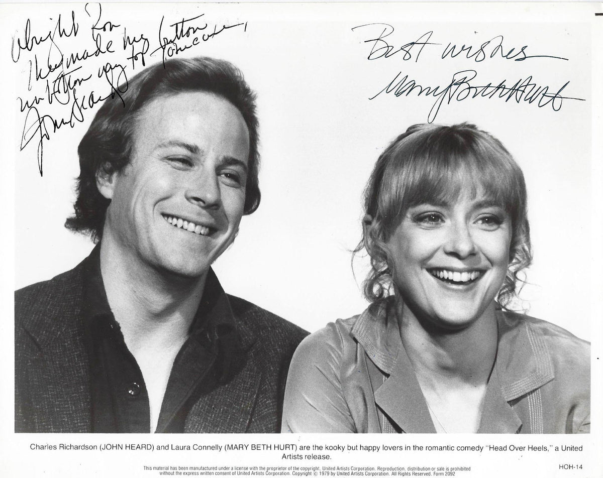 Head Over Heels	John Heard and 
Mary Beth Hurt signed movie photo