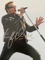 U2 Bono signed photo