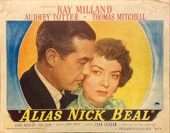 Ray Milland, Audrey Totter, and Thomas Mitchell "Alias Nick Beal" original Lobby Card