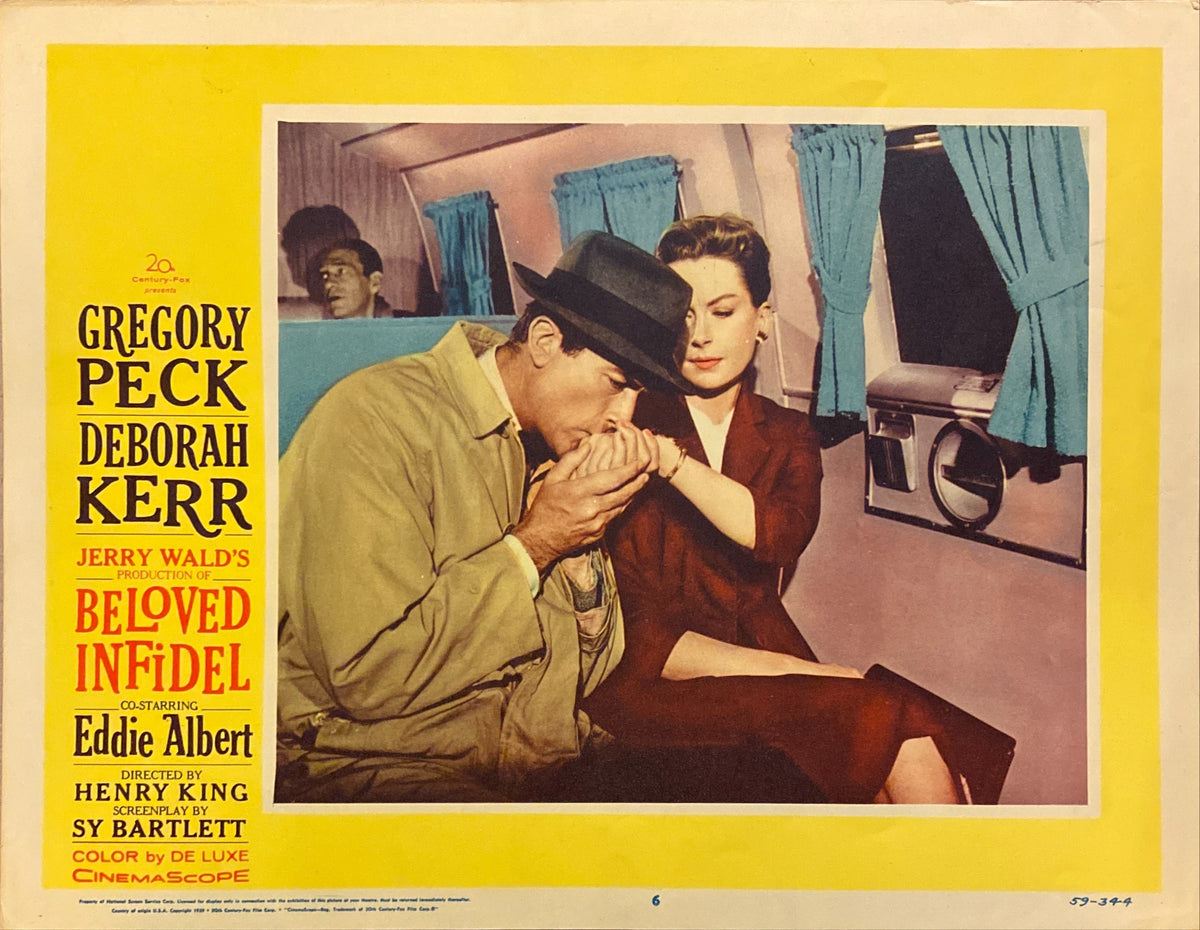 Gregory Peck and Deborah Kerr "Beloved Infidel" original Lobby Card