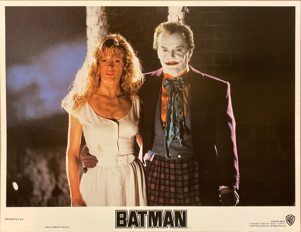 Michael Keaton, Jack Nicholson, and Kim Basinger "Batman" original Lobby Card