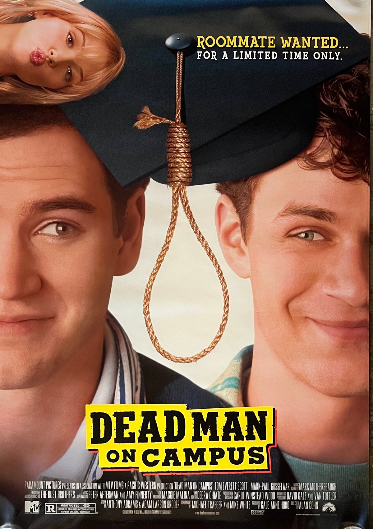 Dead Man on Campus 1998 original double-sided movie poster