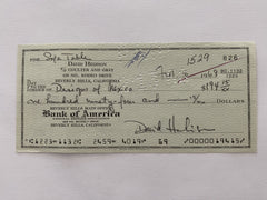 David Hedison signed check